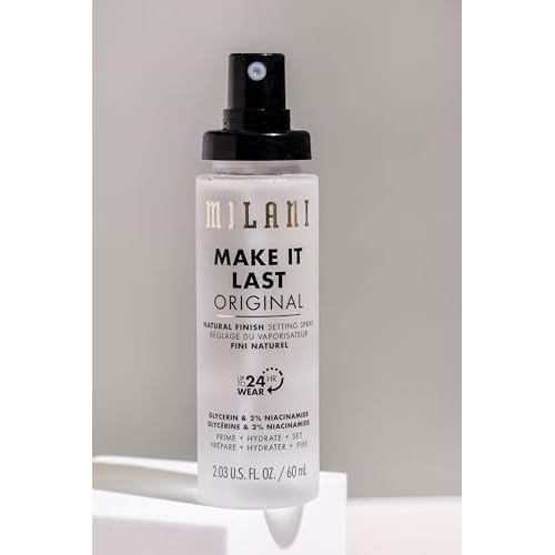 Milani Make It Last Setting Spray + Primer - Original Natural Finish, 24-Hour Wear Long Lasting Makeup Sealer & Finishing Spray, Cruelty-Free Vegan Face Mist, 2.03 Fl. Oz