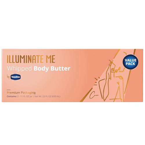 Vaseline Lotion - Illuminate Me Body Butter, Whipped Shea Butter Co-Created with Black Women for Luminous, Glowing Skin, Moisturizing Lotion for Extremely Dry Skin, Scented, 11 Oz Ea (Pack of 2)