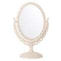 Vintage Beige Tabletop Makeup Mirror with 360° Swivel
