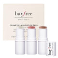 bayfree 3 PCS Makeup Cream Contour Stick Set, Highlighter Stick & Bronzer Stick & Blush Stick, Long Lasting, Natural Face Contour, Dewy & Matte Finish, Multi Stick Trio for All Skin