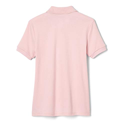 French Toast Little Girls' Toddler Short Sleeve Interlock Polo with Picot Collar, Pink, 2T