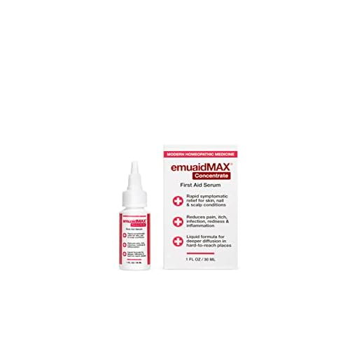 EMUAIDMAX Homeopathic Psoriasis Scalp Treatment Serum ? Natural First Aid Concentrate for Dry, Itchy Scalp Relief and Skin Irritations from Psoriasis, Eczema, and Dermatitis, 1oz