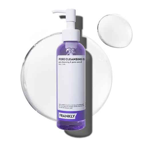 FRANKLY Pore Cleansing Oil, Oil Cleanser for Face l Makeup Blackhead Remover with BHA & LHA, Amino Acids, Hyaluronic Acid l All Skin Types, Korean Skin Care 6.8 fl oz
