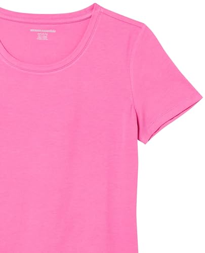 Amazon Essentials Women's Classic-Fit Short-Sleeve Crewneck T-Shirt, Pack of 2, Burgundy/Pink, X-Small