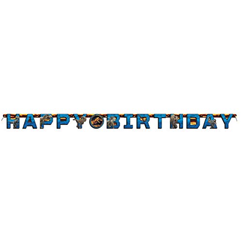 Jurassic World Happy Birthday Banner - 6.45 ft Jointed