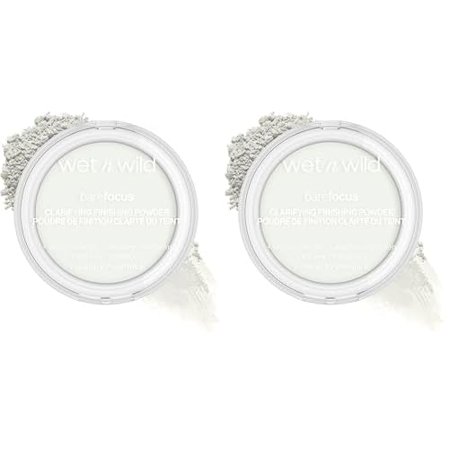 wet n wild Bare Focus Clarifying Finishing Powder | Matte | Pressed Setting Powder Translucent (Pack of 2)