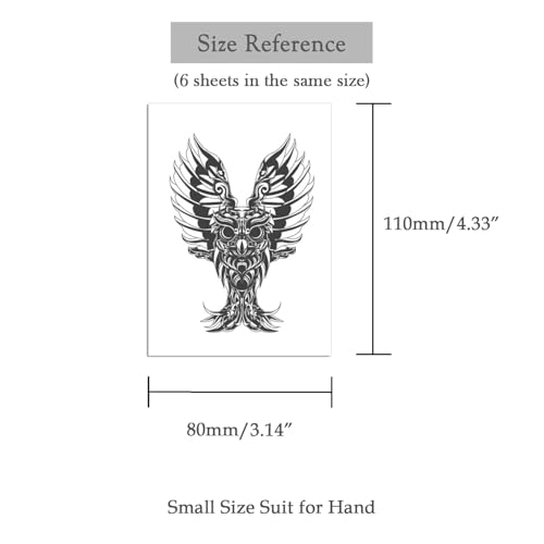 Semi-Permanent Temporary Tattoo Stickers - 6 Sheets