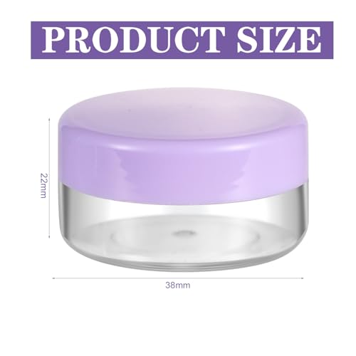 8 pcs Small Plastic Lip Balm Containers - 10g Cosmetic Sample Jars for Makeup & Skincare