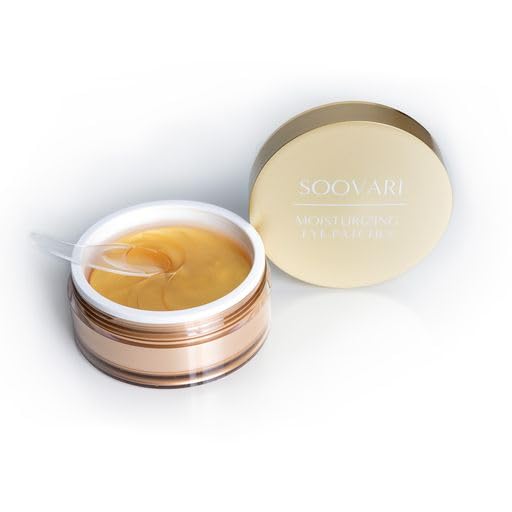 SOOVARI Moisturizing Eye Patches, 60 pcs, 24K Gold Infused, Reduce Dark Circles, Puffy Eyes, Wrinkles, Under Eye Bags. Under Eye Mask, Made in Korea