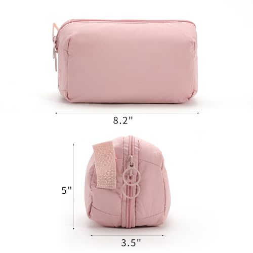 Makeup Bag for Travel Medium Cosmetic Case for Women Large Capacity Portable Zipper Cosmetic Organizer with Compartments