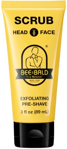 Bee Bald Exfoliating Pre-Shave Scrub, 3 Fl Oz