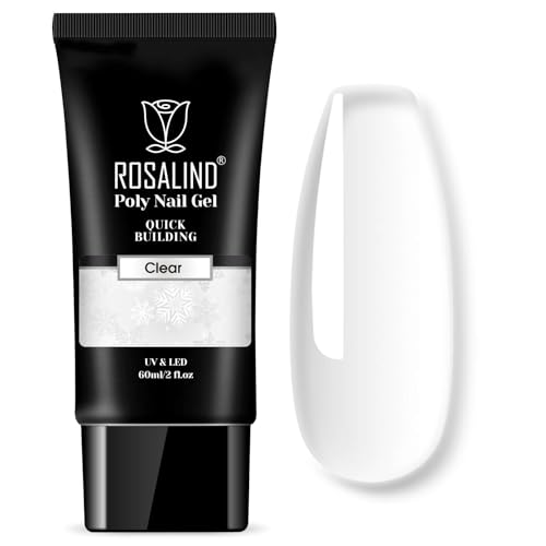 ROSALIND Clear Poly Nail Gel 2oz - UV/LED Nail Extension Builder Gel