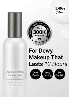 JUNG SAEM MOOL Essential Mool Cream 1.7 Fl Oz, Lightweight Watery Face Cream with Ceramide and Panthenol for Deep Hydration and Radiant Skin, Skin Barrier Support, Korean Foundation Makeup Prep