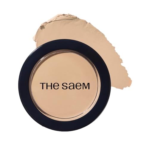 THESAEM Cover Perfection Pot Concealer 0.14oz - 0.5 Ice Beige for Light Skin Tones - Single Pot Intensive Coverage Balm for Dark Circles, Blemishes & Imperfections - Korean Makeup