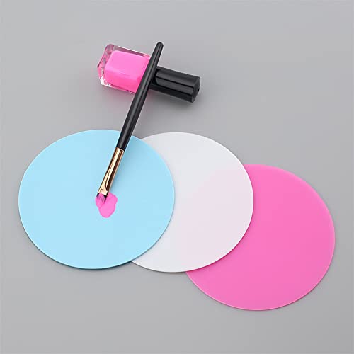 8 Pcs Silicone Round Nail Art Palette Set