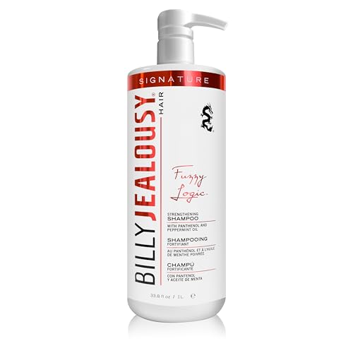 Billy Jealousy Fuzzy Logic Strengthening Mens Shampoo, Adds Volume, Prevents Hair Loss, Promotes Circulation & Healthy Growth, Peppermint Scent