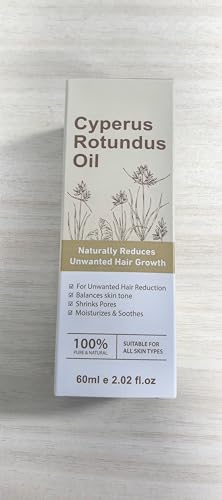 Cyperus Rotundus Oil for Hair Removal 60ml x2 with Sweet Almond & Aloe – Pain-Free Body & Face