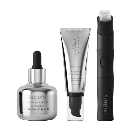 Buttah Skin Sterling Silver Radiance Kit - Retinol Oil & Eye Cream