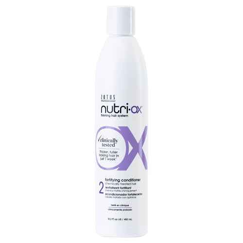 NUTRI-OX Fortifying Conditioner Chemically-Treated for Colored Thinning Hair | Thicker, Fuller-Looking Hair | Clinically & Dermatologically Tested | Peppermint | Color-Safe