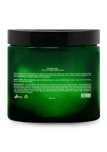 Keralove Tea Tree Hair Mask - Deep Conditioner Treatment 16oz