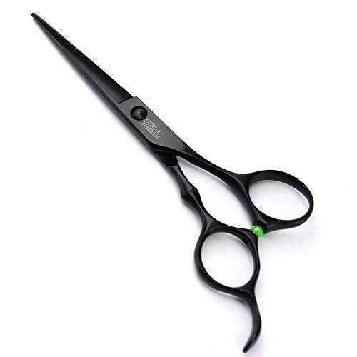 Professional Hair-Dressing Scissors and Hair Thinning Scissor Shears set - Black - Stainless Steel J44C 5.5"and 6" (6" set)