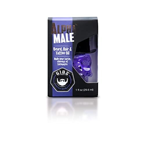 GIBS Signatur Series Skull Hair & Tattoo Oil (Skull Jars) - Softens & Strengthens Beard Growth, Moisturizes Skin