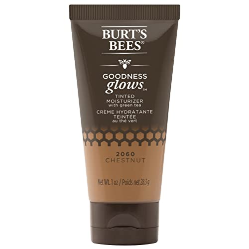 Burts Bees Goodness Glows Tinted Moisturizer, Rich in Antioxidants, Chestnut 1.0 Ounce