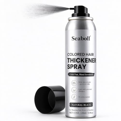 Seaboll Root Touch Up Hair Color Spray 4oz Natural Black – For Women & Men