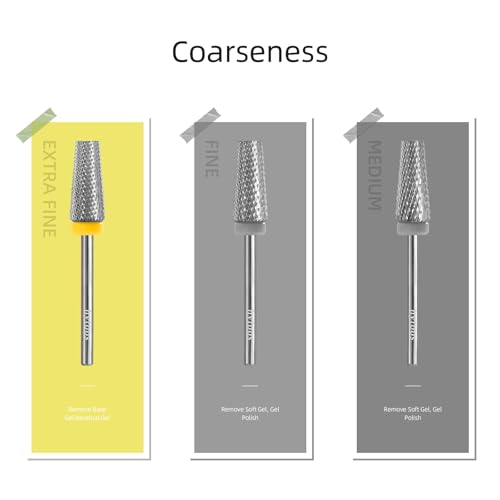 5-in-1 Nail Drill Bit for Electric File - Tungsten Carbide, Extra Fine