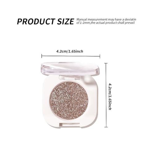 Light Bronze Glitter Single Eyeshadow - Metallic Pigmented