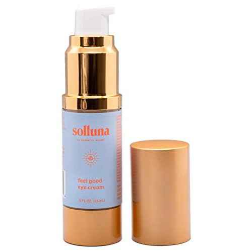 Solluna by Kimberly Snyder Anti-Aging Eye Cream ? Plant Based Under Eye Treatment with Hyaluronic Acid, Ashwagandha, Calendula & Eyebright Botanicals (0.5oz) Non-Toxic, Cruelty-Free, Vegan & Non-GMO