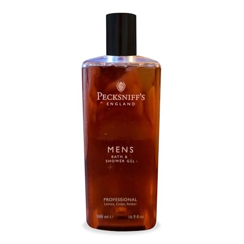 Pecksniff's Men's Luxurious Moisturizing Bath & Shower Gel | Professional Scent, Chypre Scented with Sparkling Citrus, Bergamot, Lemon & Mandarin | Mens Shower Gel | 500ml