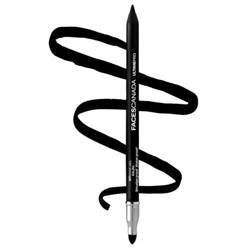 FACESCANADA Ultime Pro Gel Black Eye Pencil with Smudger