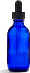 Blue Glass Dropper Bottle 2 Fl Oz for Essential Oils & Liquids