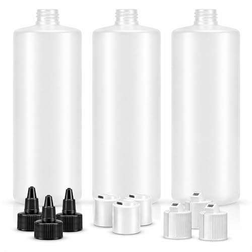 Bar5F 1 Liter Plastic Bottles 3-Pack with 9 Caps