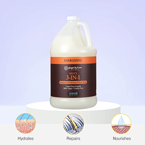 Ginger Lily Farms 3-in-1 Shampoo, Conditioner & Body Wash, 1 Gallon