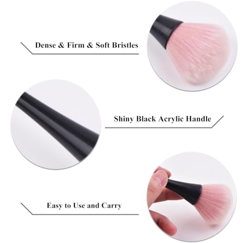 2Pcs Nail Dust Brushes for Acrylic & Gel Nails - Soft Bristle Cleaner