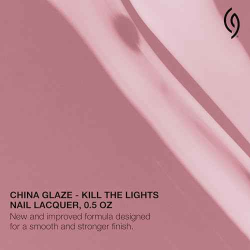 China Glaze CG Nail Lacquer Kill the Lights ? Nude Pink Nail Polish, Quick Dry, Chip Resistant, Glossy Finish for Salon & DIY Manicure, 0.5 fl oz
