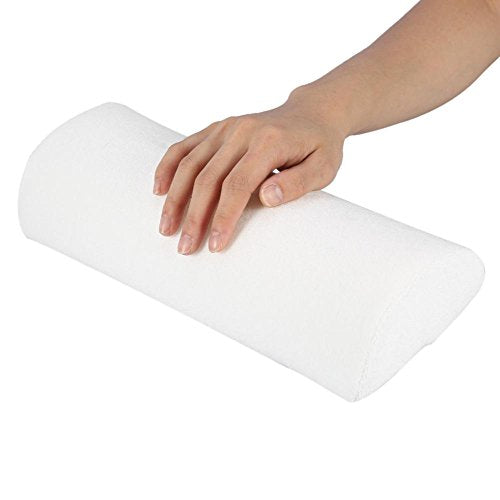 Hand Rest Cushion, 10 Colors Salon Detachable Washable Nail Art Soft Sponge Pillow (white)