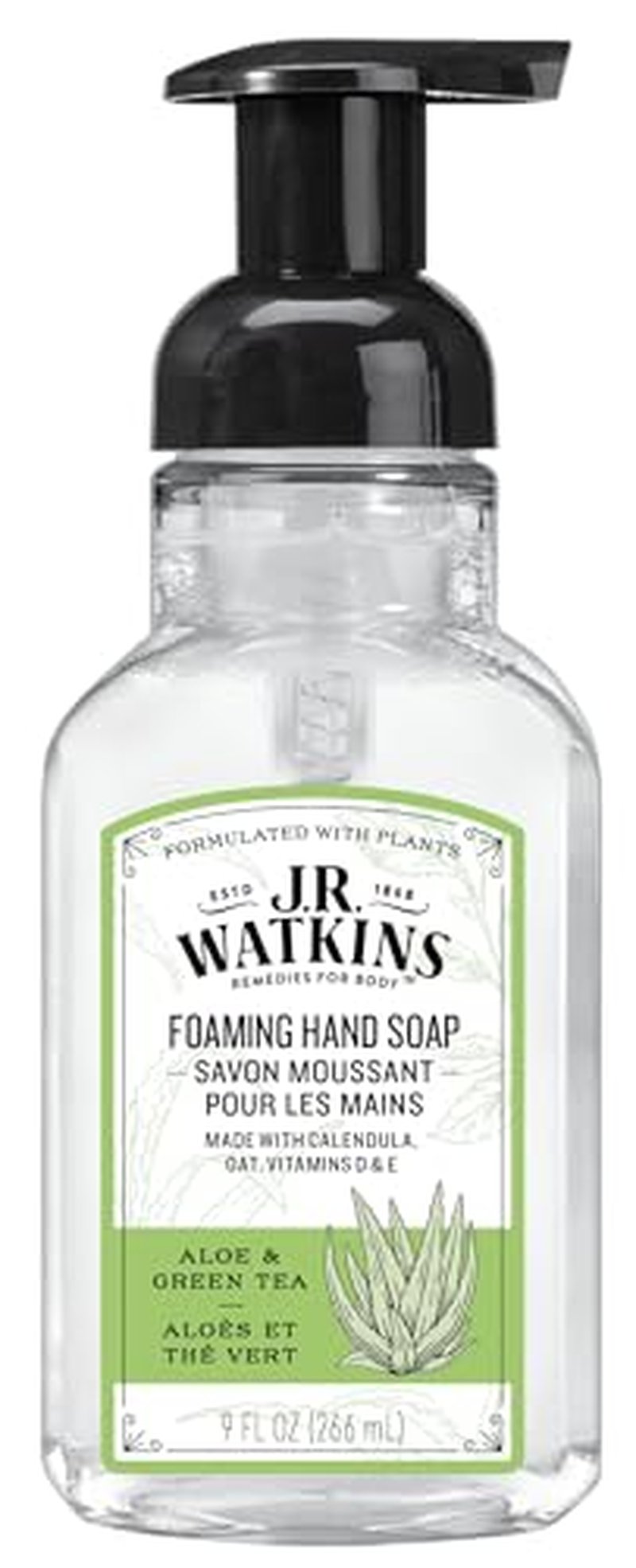 J.R. Watkins Aloe & Green Tea Foaming Hand Soap - 9 oz
