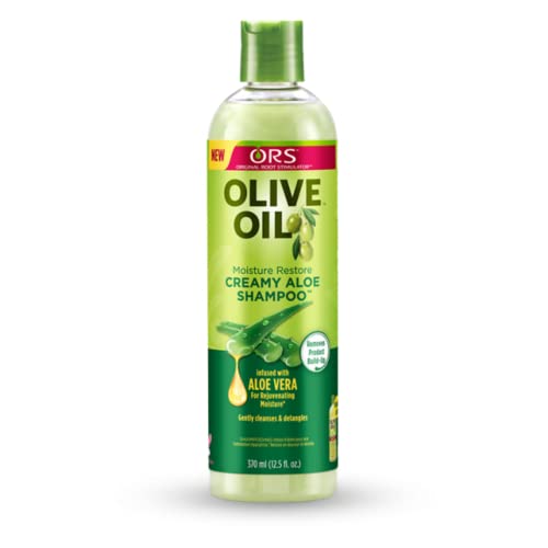 ORS Olive Oil Moisture Restore Creamy Aloe Shampoo - Strengthen & Nourish Replenishing Conditioner - Moisturizing Hair Lotion - Nourishing Sheen Spray - Bundle