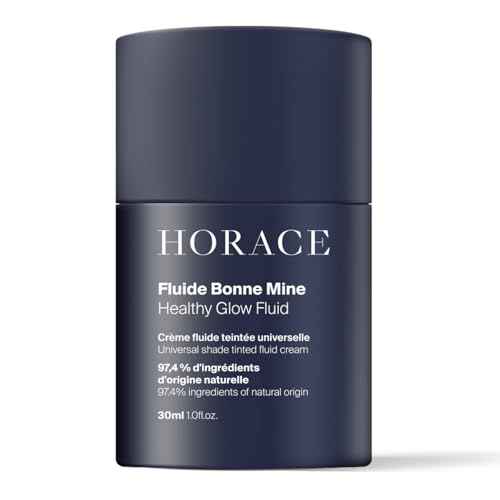 HORACE Healthy Glow Fluid for Men ? Tinted Fluid Cream ? Universal Shade for All Skin Types ? 97% Organic & Natural Ingredients ? No Parabens, Silicones, or Mineral Oils ? 30 ml