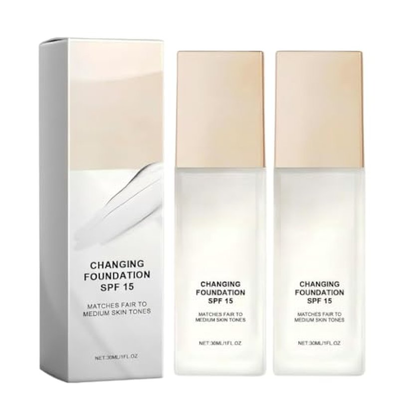 Color Changing Foundation for All Skin Tones - 2 Pack