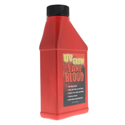 UV GLOW Fake Blood 16 Oz - GLOWS Under Blacklight SHAKE WELL