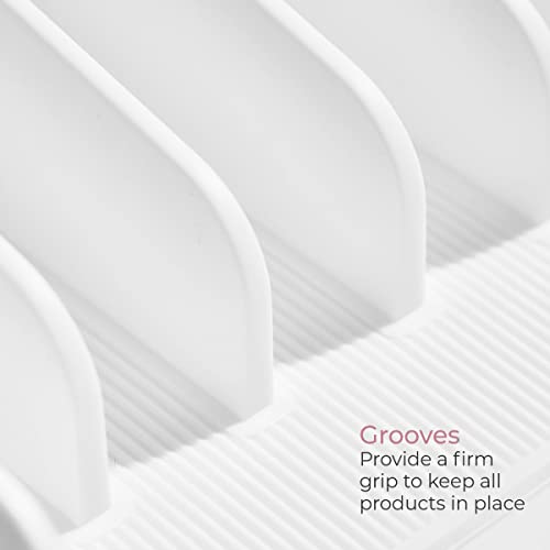 iDesign The Sarah Tanno Collection Silicone Makeup Palette Holder and Cosmetic Organizer, White