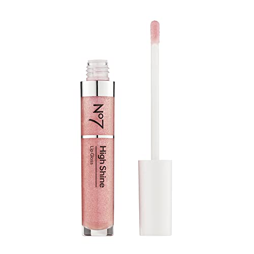 No7 High Shine Lip Gloss Pink Slip - Non-Sticky, Hydrating