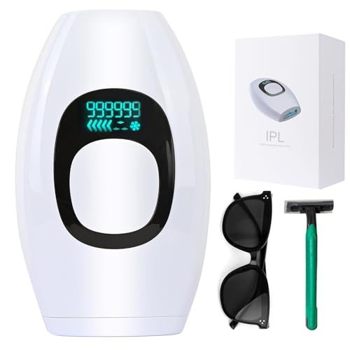 IPL Laser Hair Removal Device for Face Body & Legs - Painless Permanents with 999,999 Flashes