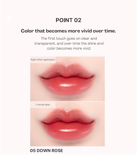 LEMIU Dewy Flow Lip Tint – Glossy, Moisturizing Shade 02 Mute Coral