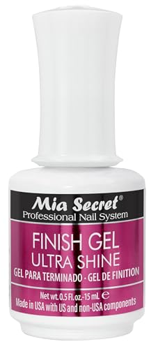 Mia Secret UV Finish No Wipe Gel Top Coat - High Gloss Clear Polish (15ml)