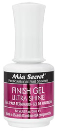 Mia Secret UV Finish No Wipe Gel Top Coat - High Gloss Clear Polish (15ml)